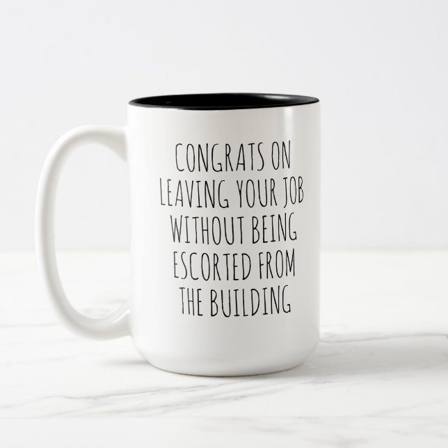 Caneca De Café Em Dois Tons Presente Engraçado de Aposentadoria para Colega de (Esquerda)