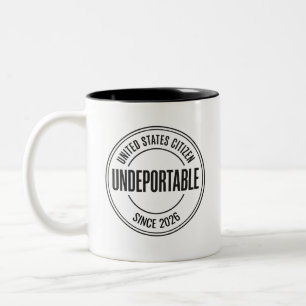 Caneca De Café Em Dois Tons Presente Engraçado de Cidadania Orgulhoso Novo Ame