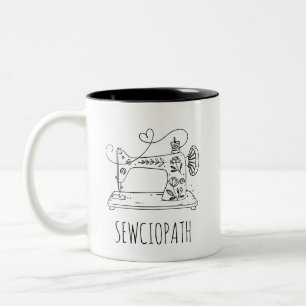 Caneca De Café Em Dois Tons Presente engraçado de costura e colcha, Presente p