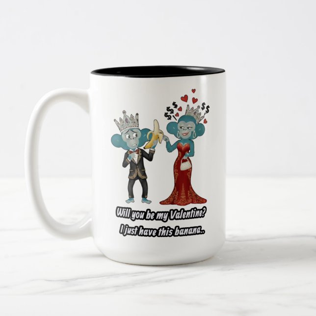 Caneca De Café Em Dois Tons Presente engraçado do dia dos namorados (Esquerda)