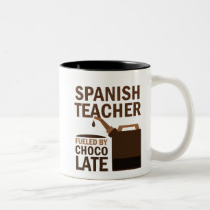 Caneca De Café Em Dois Tons Presente (engraçado) espanhol do professor
