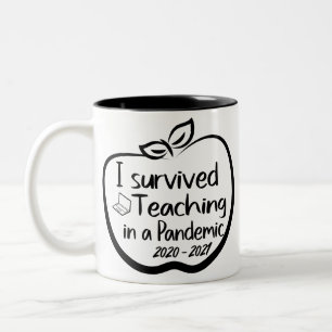 Caneca De Café Em Dois Tons Presente Engraçado para Professor - Ensino em Pan