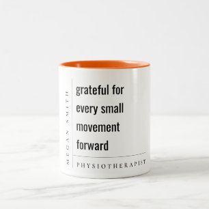 Caneca De Café Em Dois Tons Presente Fisioterapeuta Motivacional Gratuita Mode