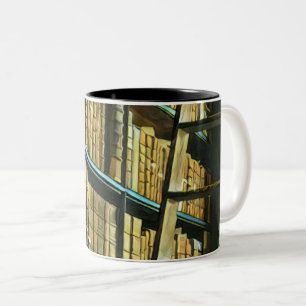 Caneca De Café Em Dois Tons Presente Incrível para Amantes da Leitura