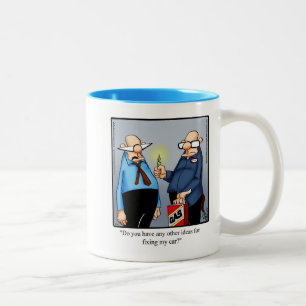 Caneca De Café Em Dois Tons Presente Mecânico de Humor Humor com Carro Engraça