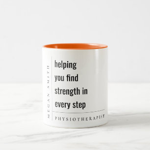 Caneca De Café Em Dois Tons Presente Mínimo Moderno Fisioterapeuta Motivaciona