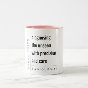 Caneca De Café Em Dois Tons Presente Mínimo Moderno Radiologista Chinês
