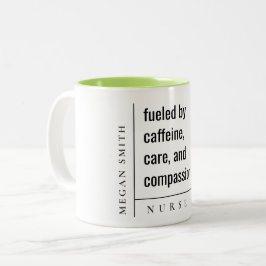 Caneca De Café Em Dois Tons Presente moderno mínimo simples para enfermeiros d