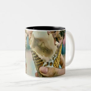 Caneca De Café Em Dois Tons Presente no Dia Nacional do Sorvete