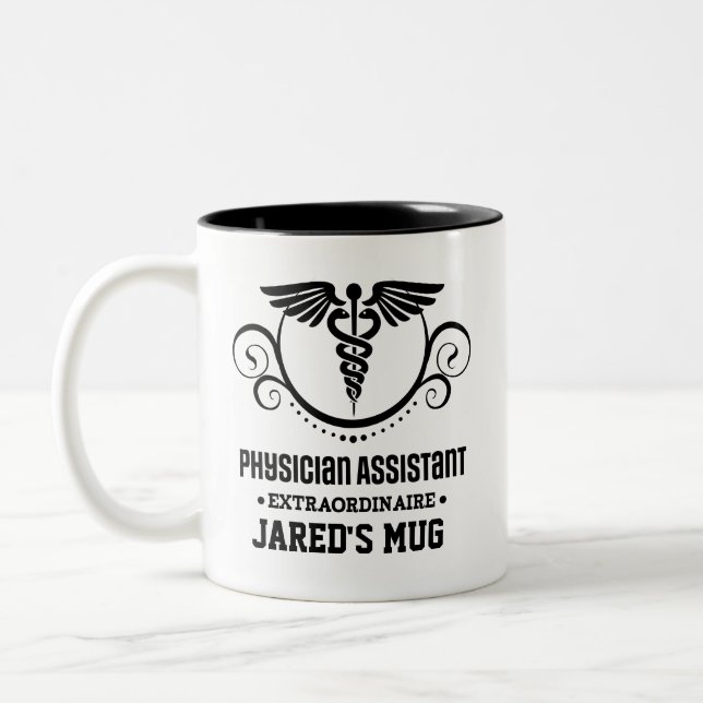 Caneca De Café Em Dois Tons Presente PA de Apreciação do Assistente Médico (Esquerda)