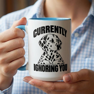 Caneca De Café Em Dois Tons Presente para Amante de Cachorro Puppy Dalmatino I