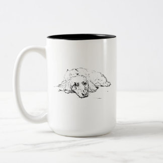 Caneca De Café Em Dois Tons Presente para Amante de Cachorro Wiener, Mãe de Da