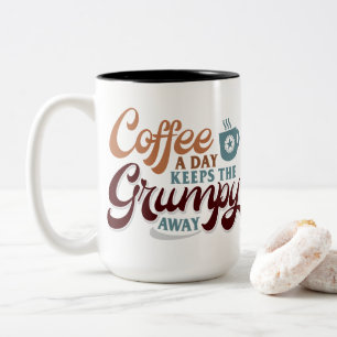 Caneca De Café Em Dois Tons Presente para Amante de Café de um Café por Dia 