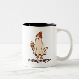 Caneca De Café Em Dois Tons Presente para Amante de Café Ganso Fantasma Ignora