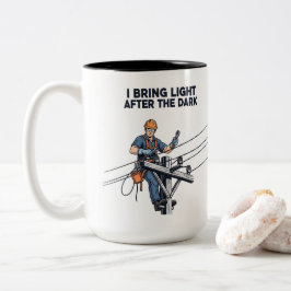Caneca De Café Em Dois Tons Presente para Eletricista de Restauração de Tempes