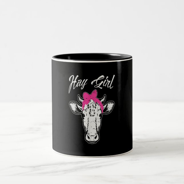 Caneca De Café Em Dois Tons Presente para fazendeiros de vacas| Ideia Legal de (Centro)