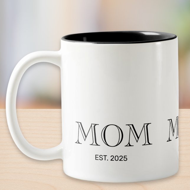 Caneca De Café Em Dois Tons Presente para Nova Mãe (Criador carregado)