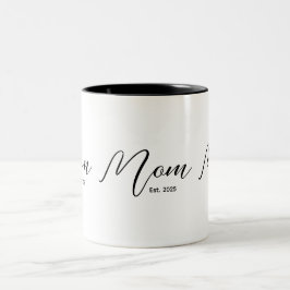 Caneca De Café Em Dois Tons Presente para Nova Mãe Estabelecida