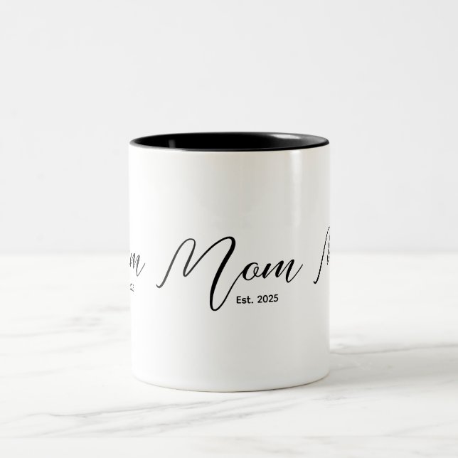 Caneca De Café Em Dois Tons Presente para Nova Mãe Estabelecida (Centro)