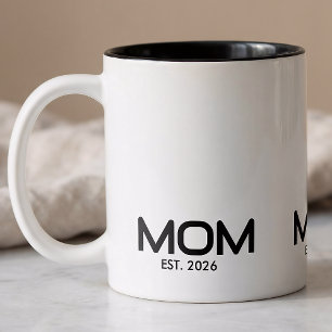 Caneca De Café Em Dois Tons Presente para Nova Mãe Estabelecida