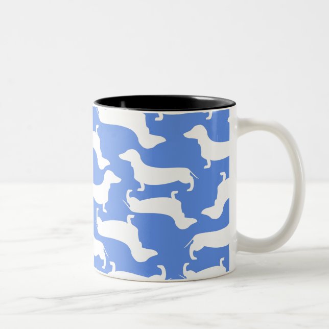 Caneca De Café Em Dois Tons Presente perfeito do teste padrão azul do (Direita)