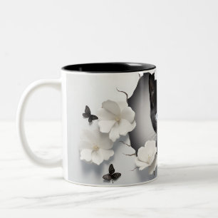 Caneca De Café Em Dois Tons Presente perfeito para gatinhos de gato e ventilad