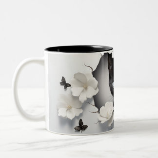 Caneca De Café Em Dois Tons Presente perfeito para gatinhos de gato e ventilad