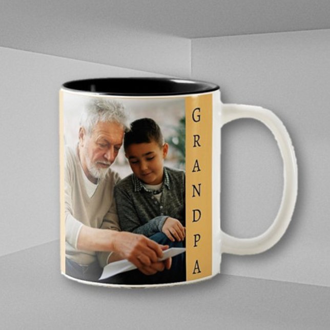 Caneca De Café Em Dois Tons Presente perfeito para o avô (Criador carregado)
