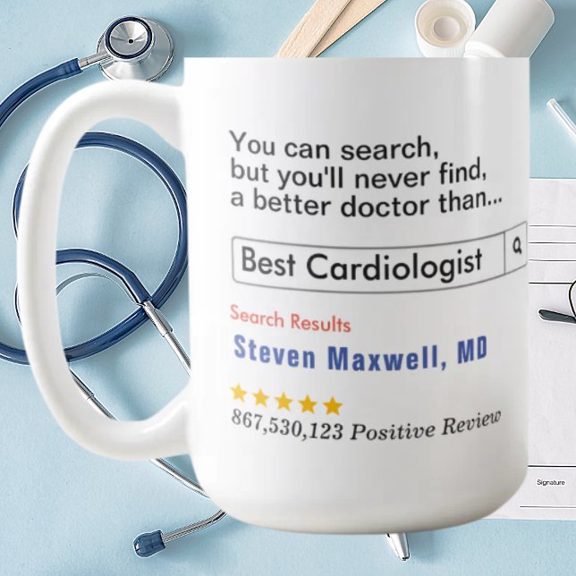 Caneca De Café Em Dois Tons Presente personalizado cardiologista (Criador carregado)