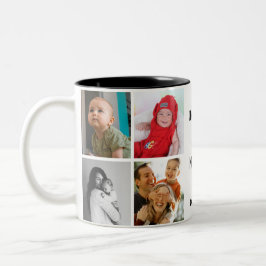 Caneca De Café Em Dois Tons Presente Personalizado de 8 Fotos de Memórias Doce