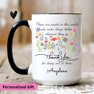 Caneca De Café Em Dois Tons Presente Personalizado de Agradecimento, apreciaçã