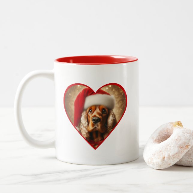 Caneca De Café Em Dois Tons Presente personalizado de coquetel de café com coq (Com Donut)