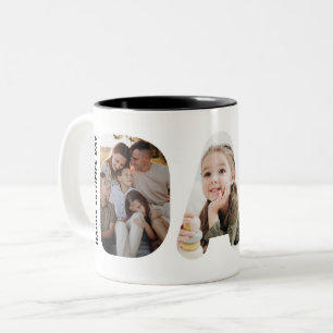 Caneca De Café Em Dois Tons Presente Personalizado de Dia dos Pais com Foto e 