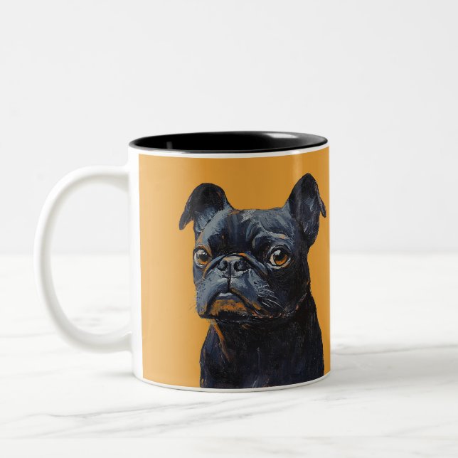 Caneca De Café Em Dois Tons Presente Personalizado de Foto de Animal de Estima (Esquerda)