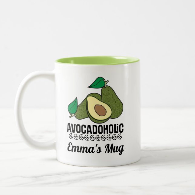 Caneca De Café Em Dois Tons Presente personalizado do Avocado Lover (Esquerda)