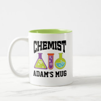 Caneca De Café Em Dois Tons Presente Personalizado do Professor de Química