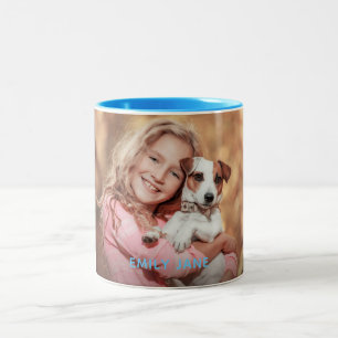 Caneca De Café Em Dois Tons Presente personalizado moderno para o Mug de Foto