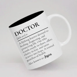 Caneca De Café Em Dois Tons Presente Personalizado para Profissionais Médicos