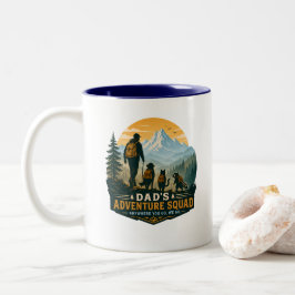 Caneca De Café Em Dois Tons Presente Retro de Caminhada na Montanha para a Equ