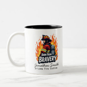 Caneca De Café Em Dois Tons Presente Único para Bombeiro ou Combatente de Incê