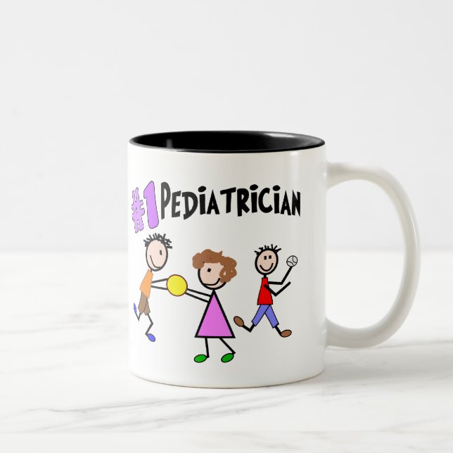 Caneca De Café Em Dois Tons Presentes "# 1" do pediatra pessoas do design da (Direita)