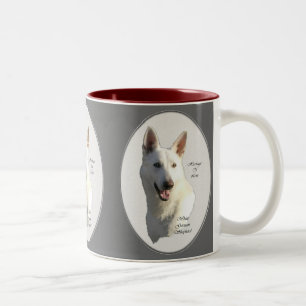 Caneca De Café Em Dois Tons Presentes brancos do german shepherd