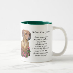 Caneca De Café Em Dois Tons Presentes da arte do Dachshund