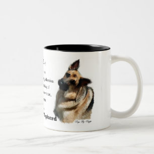 Caneca De Café Em Dois Tons Presentes da arte do german shepherd