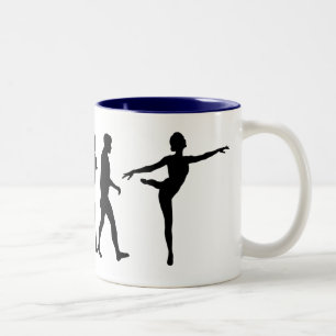 Caneca De Café Em Dois Tons Presentes da dança para o balé e dançarinos