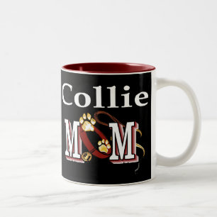 Caneca De Café Em Dois Tons Presentes da mãe de Collie