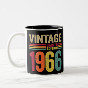 Caneca De Café Em Dois Tons Presentes de 56 anos Vintage 1966 56º presente de
