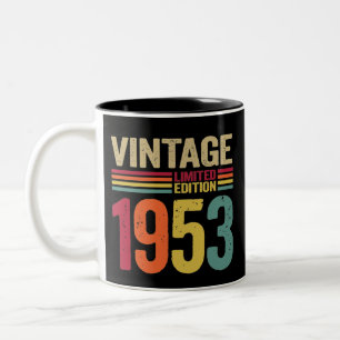 Caneca De Café Em Dois Tons Presentes de 69 anos Vintage 1953-69º presente de 