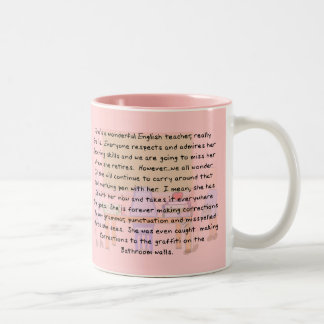 Caneca De Café Em Dois Tons Presentes de Arte de Professores Ingleses Reformad