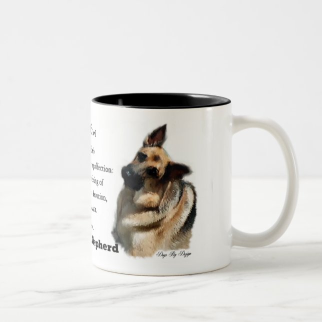 Caneca De Café Em Dois Tons Presentes de arte german shepherd (Direita)